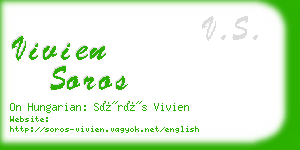 vivien soros business card